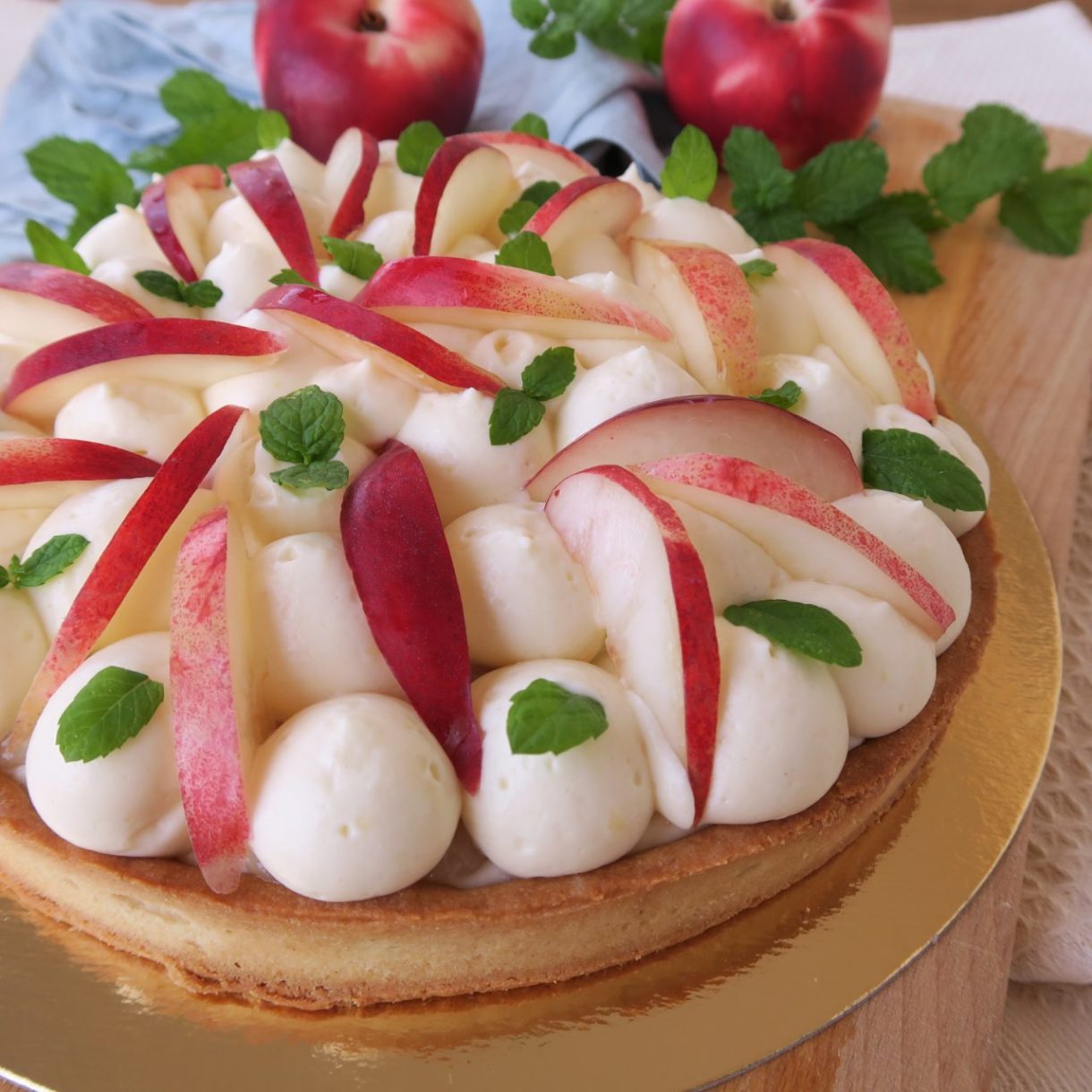 tarte nectarines menthe
